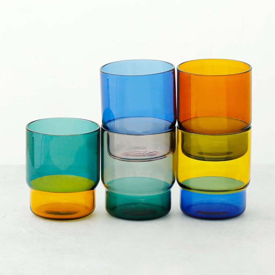 amabro アマブロ TWOTONE STACKING CUP ツートーン スタッキング カップ 業務用グラス バイカラー スタッキング ガラス製 コップ 耐熱ガラス おしゃれ ギフト | amabro | 08