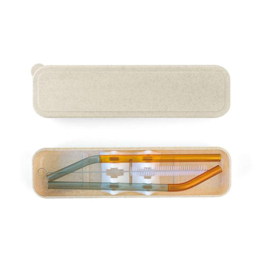 ガラス ストロー amabro アマブロ TWOTONE GLASS STRAW ツートーン グラス ストロー  耐熱ガラス ガラス製 2本セット 携帯ストロー マイストロー | amabro | 06