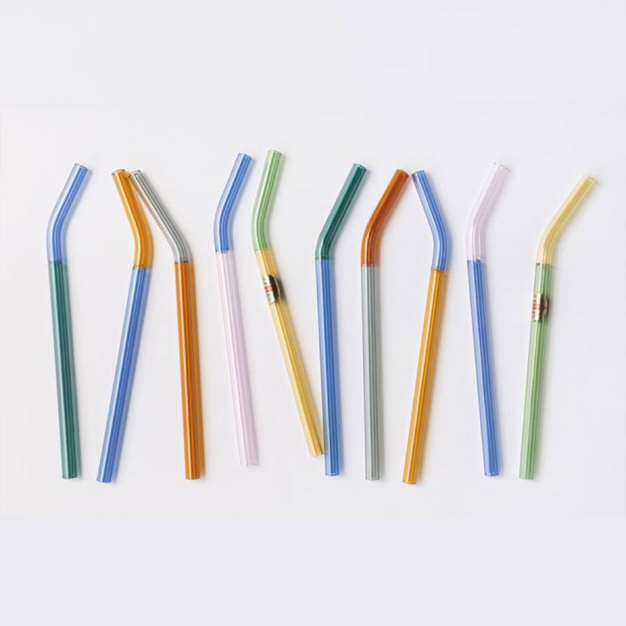 ガラス ストロー amabro アマブロ TWOTONE GLASS STRAW ツートーン グラス ストロー  耐熱ガラス ガラス製 2本セット 携帯ストロー マイストロー | amabro | 11