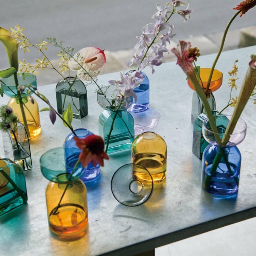 amabro アマブロ TWOTONE VASE ツートーン ベース フラワーベース 花瓶 花器 水耕栽培 ポット 一輪挿し ディフューザーボトル　ガラス おしゃれ かわいい ギフト | amabro | 16