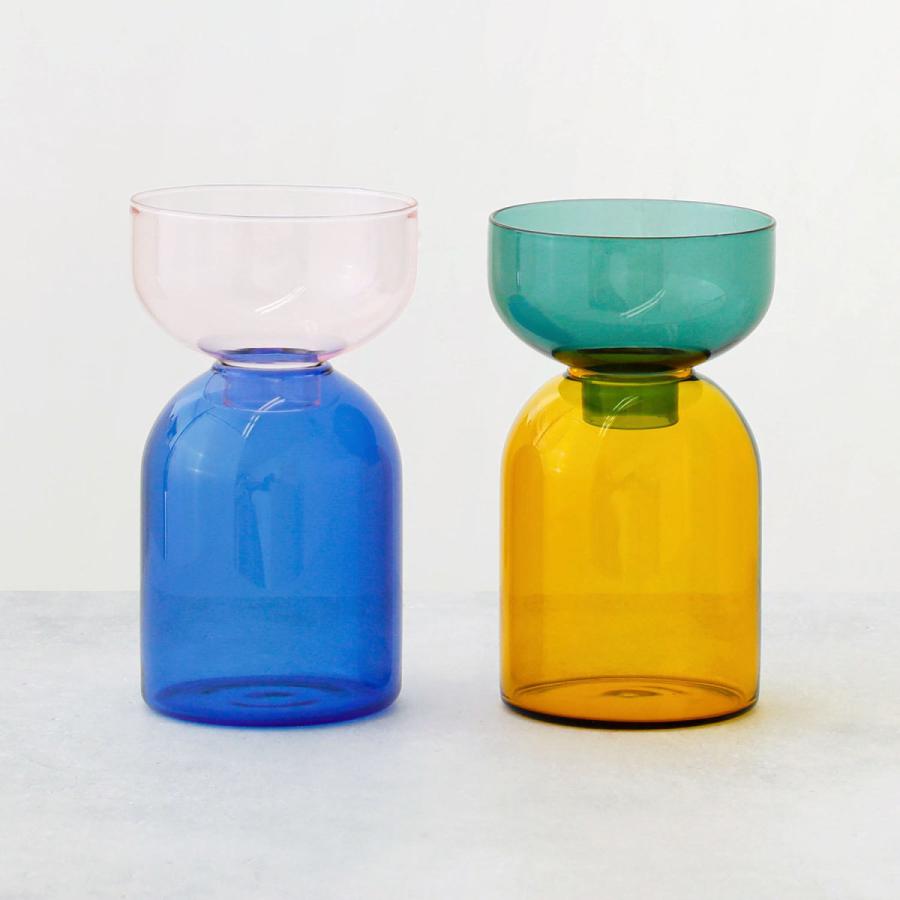 amabro アマブロ TWOTONE VASE ツートーン ベース フラワーベース 花瓶 花器 水耕栽培 ポット 一輪挿し ディフューザーボトル　ガラス おしゃれ かわいい ギフト | amabro | 10