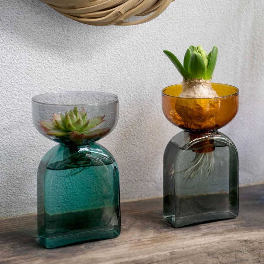 amabro アマブロ TWOTONE VASE ツートーン ベース フラワーベース 花瓶 花器 水耕栽培 ポット 一輪挿し ディフューザーボトル　ガラス おしゃれ かわいい ギフト | amabro | 12