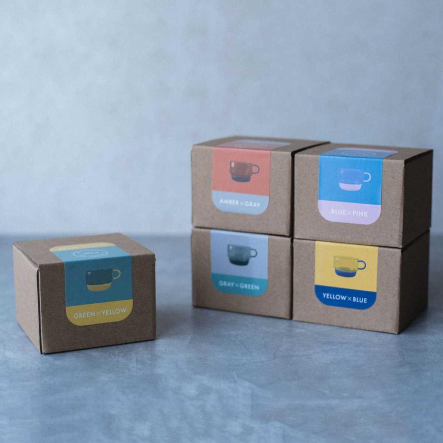 amabro アマブロ TWO TONE STACKING MUG ツートーン スタッキング マグ バイカラー スタッキング ガラス 耐熱ガラス コーヒーカップ ギフト おしゃれ 食洗機対応 | amabro | 15