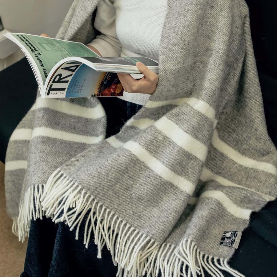 ブランケット Silkeborg DANAJA シルケボー ダナヤ ボーダー 毛布 130×200 ひざ掛け 膝掛 大判 北欧 冬 ウール ギフト おしゃれ | Silkeborg Plaids | 07