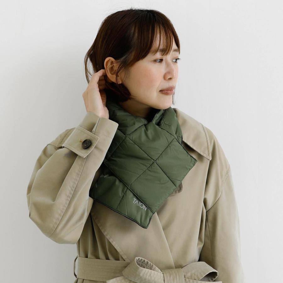マフラー TAION タイオン 201A ダウンマフラー メンズ レディース キッズ ユニセックス 男女兼用 パッカブル フリース ネックウォーマー 防寒 軽量 キルティング | TAION | 11