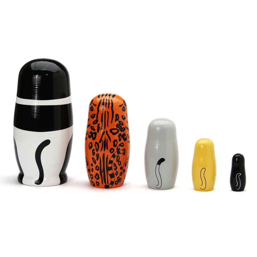 マトリョーシカ FELINE 5 フィーライン ファイブ 猫 ネコ ねこ 置物 オブジェ 人形 木製 MIDORI KOMATSU plays かわいい 母の日 プレゼント 花以外 雑貨 | DETAIL | 02