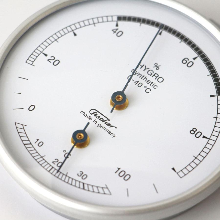 アンティーク　湿度　温度計　サーモメーター　ブリキ　ガラス FISCHER（フィッシャー） 温湿度計 Fischer-barometer 123T シンセ
