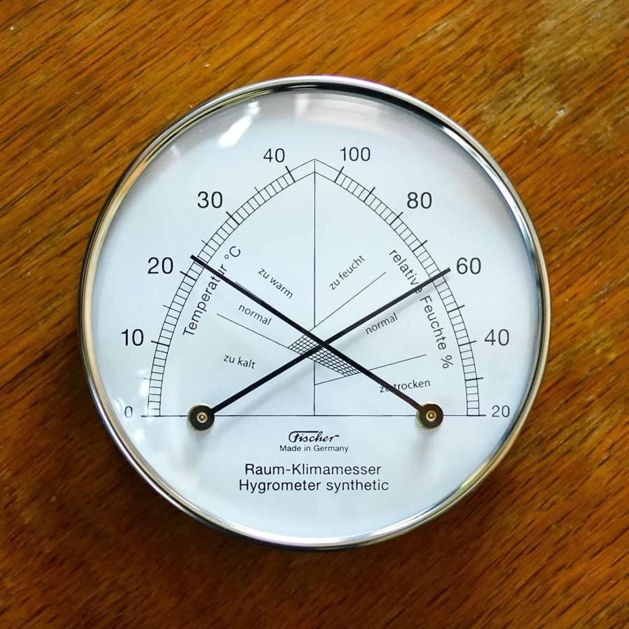 温湿度計 Fischer-barometer フィッシャーバロメーター 142.01 コンフォートメーター 温度計 湿度計 サーモメーター ドイツ製 アナログ インテリア 壁掛け | FISCHER | 17