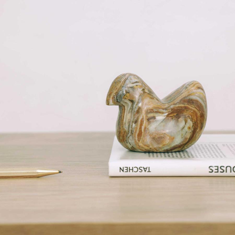 ペーパーウェイト MARBLE BIRDS Dan マーブル バード ダン 鳥 大理石 オブジェ インテリア 置物 文鎮 重し ギフト ハンドメイド おしゃれ | ブランド登録なし | 12