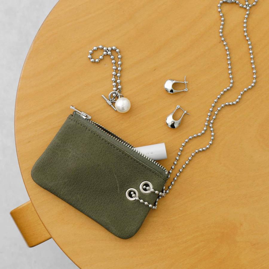 ミニポーチ REN クラマエポーチ ピッグスキン・ハリー 定期入れ カード コイン 小銭入れ 財布 鍵 キーチェーン パスケース ギフト | REN | 14