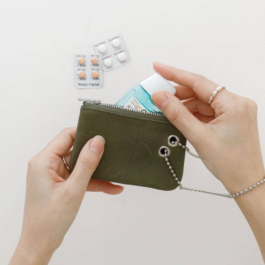 ミニポーチ REN クラマエポーチ ピッグスキン・ハリー 定期入れ カード コイン 小銭入れ 財布 鍵 キーチェーン パスケース ギフト | REN | 15