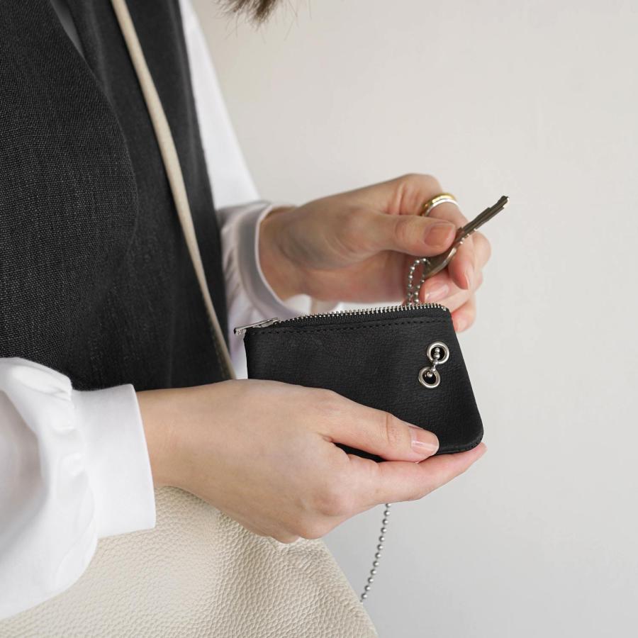 ミニポーチ REN クラマエポーチ ピッグスキン・ハリー 定期入れ カード コイン 小銭入れ 財布 鍵 キーチェーン パスケース ギフト | REN | 12