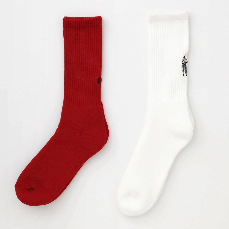 靴下 decka Pile Socks Embroidery by BRU NA BOINNE デカ パイルソックス レディース 刺繍 日本製 クルーソックス アート パイル かわいい おしゃれ | decka Quality socks | 12