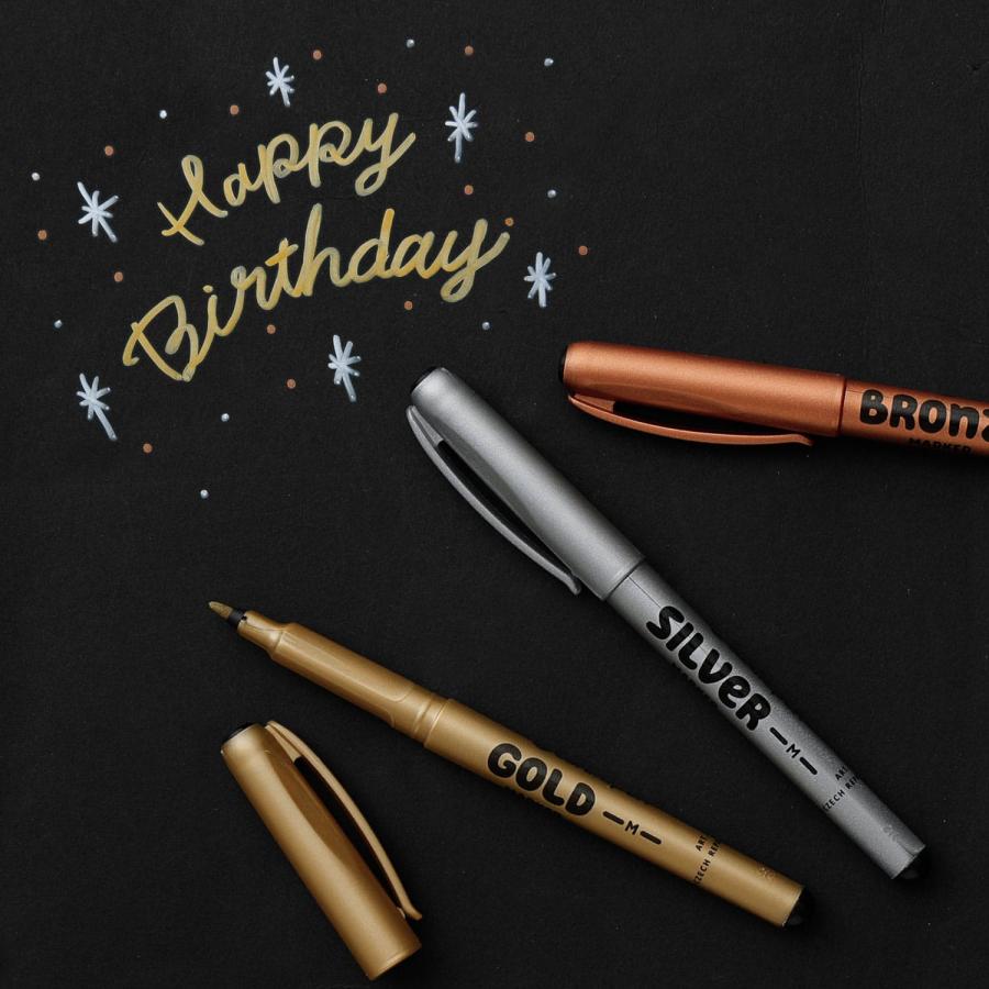 マーカー centropen Metallic Marker セントロペン メタリックマーカー 1.0mm 金 銀 銅 ブロンズ 油性 手帳 かわいい おしゃれ 筆記具 文房具 | ブランド登録なし