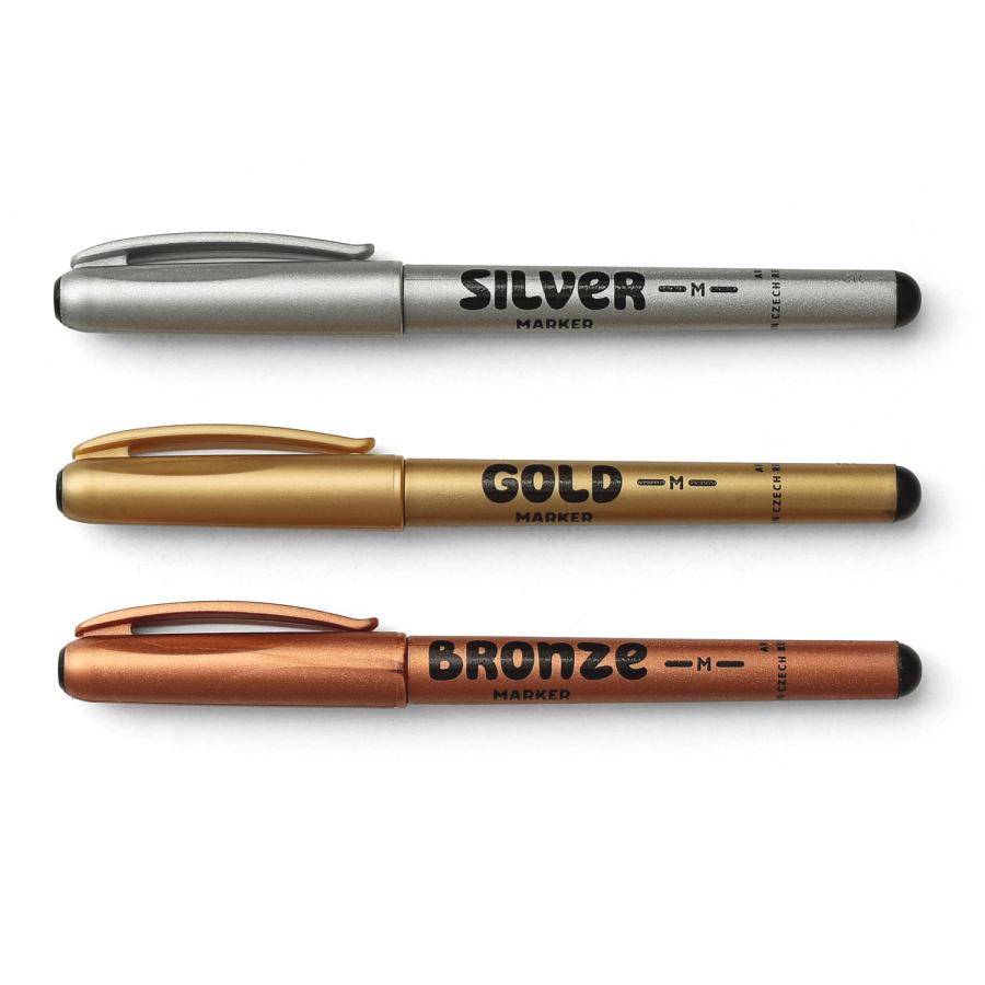 マーカー centropen Metallic Marker セントロペン メタリックマーカー 1.0mm 金 銀 銅 ブロンズ 油性 手帳 かわいい おしゃれ 筆記具 文房具 | ブランド登録なし | 09