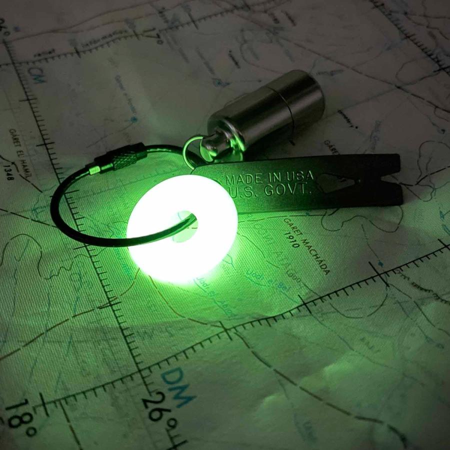 キーホルダー 蓄光 Afterburner Glow Ring アフターバーナー グローリング 発光 夜光 光る タグ 通勤 通学 携帯 防災 防犯 アウトドア 釣り キャンプ シンプル | DETAIL