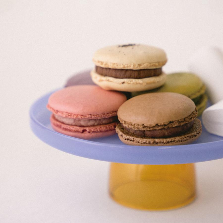 コンポート皿 amabro TWO TONE STAND アマブロ ツートーン スタンド 足つき 脚付き 皿 食器 高台皿 ガラス 15cm ケーキ アクセサリー インセンス 可愛い | amabro | 12