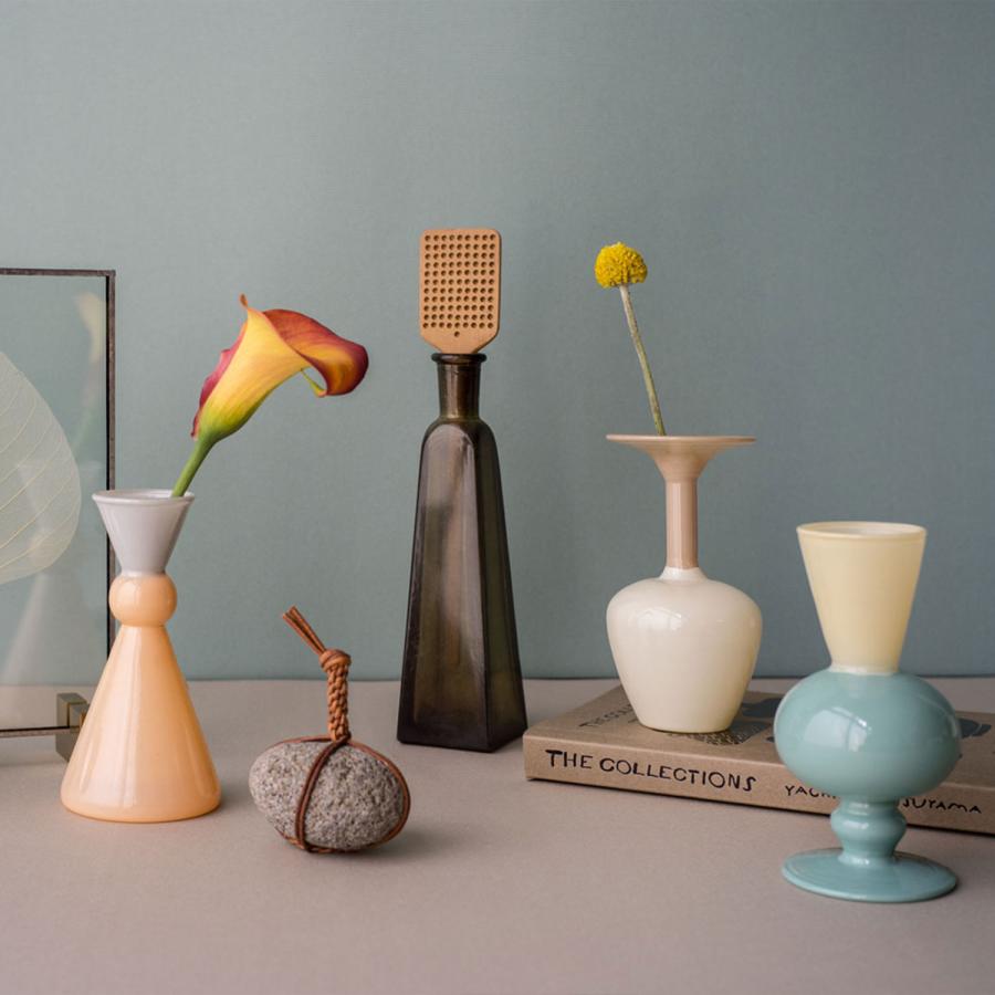 花瓶 amabro TWOTONE MINI VASE アマブロ ツートーン ミニベース フラワーベース 花器 ポット 一輪挿し ディフューザーボトル ガラス 北欧 ギフト 新生活 | amabro | 20