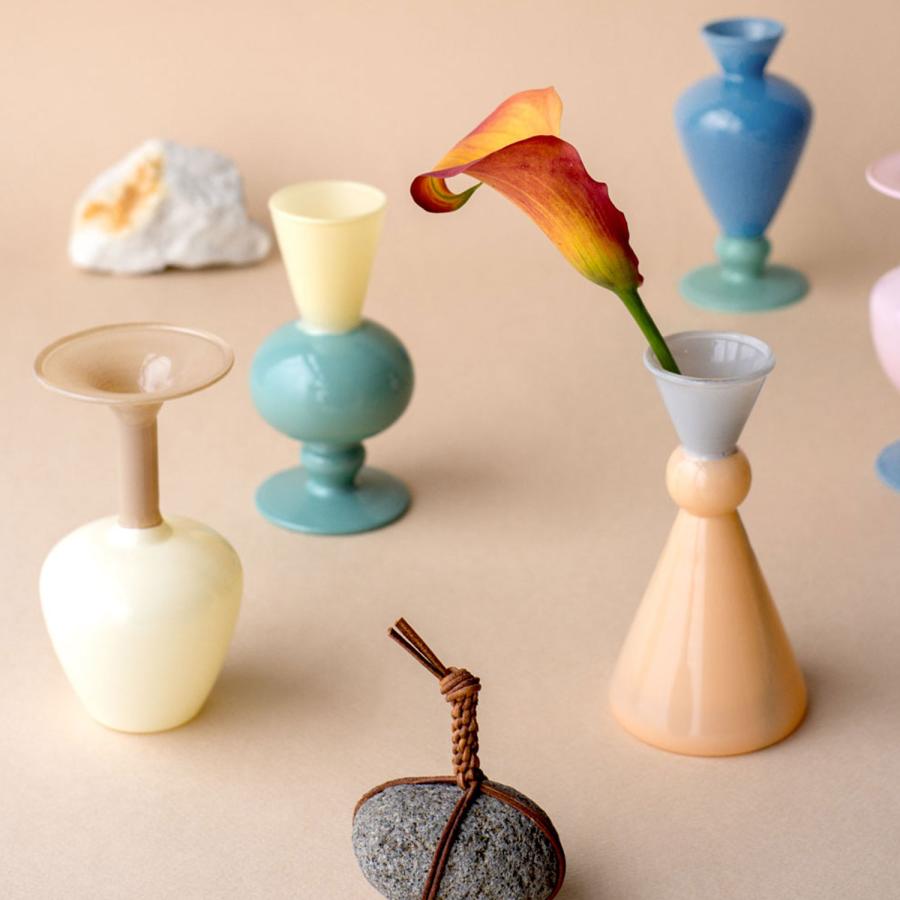 花瓶 amabro TWOTONE MINI VASE アマブロ ツートーン ミニベース フラワーベース 花器 ポット 一輪挿し ディフューザーボトル ガラス 北欧 ギフト 新生活 | amabro | 21