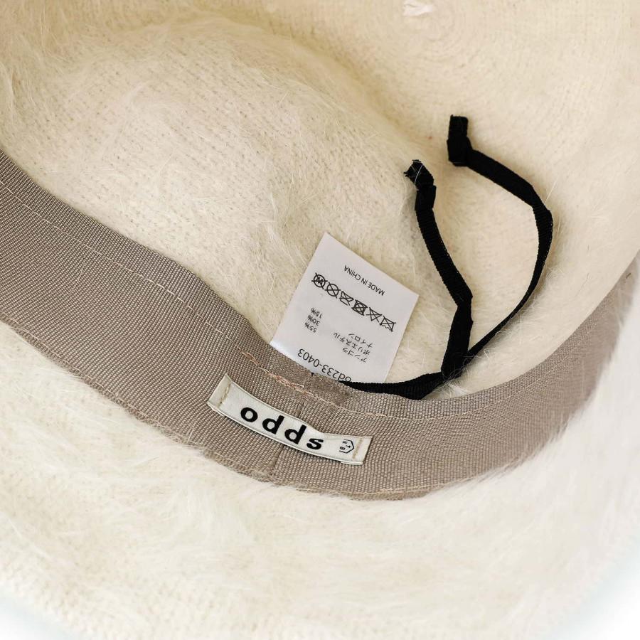 ハット レディース メンズ 秋冬 帽子 バケットハット odds ANGORA BELL HAT オッズ アンゴラ ベルハット 黒 ブラック シンプル おしゃれ | Odds | 06
