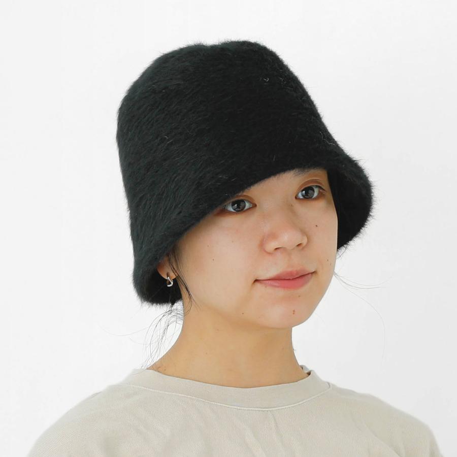 ハット レディース メンズ 秋冬 帽子 バケットハット odds ANGORA BELL HAT オッズ アンゴラ ベルハット 黒 ブラック シンプル おしゃれ | Odds | 10