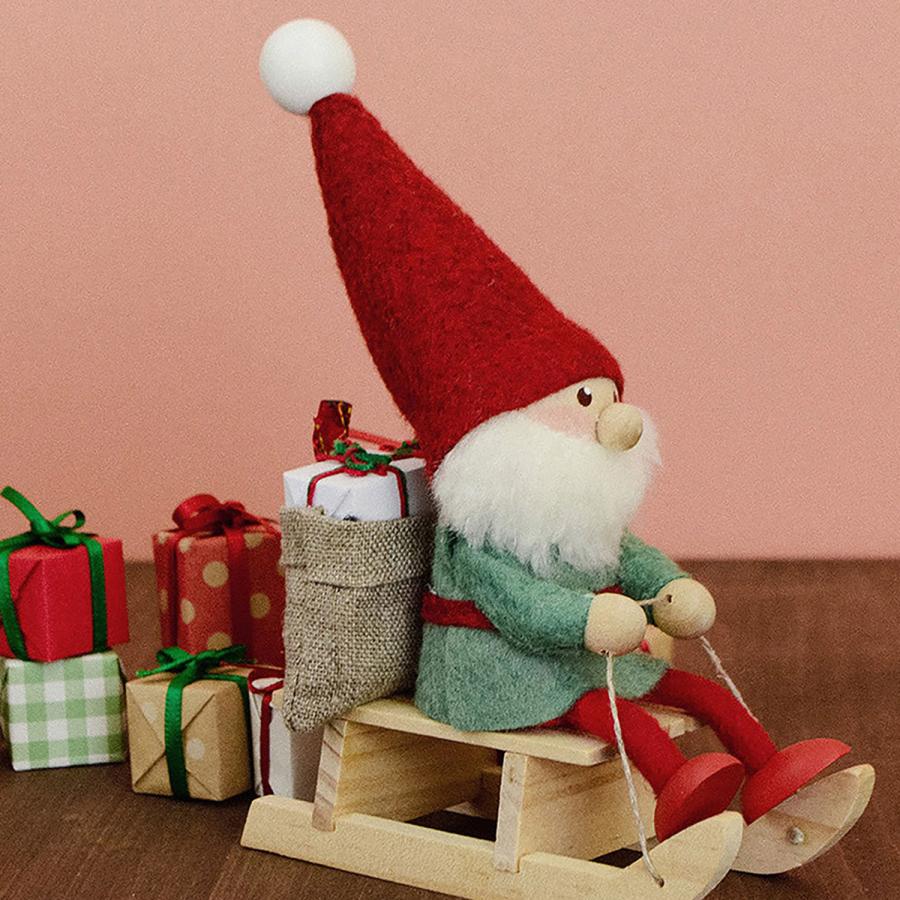 NORDIKA nisse ノルディカニッセ 2023 人形 そりに乗ったサンタ