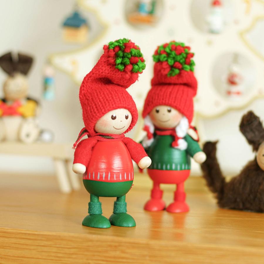 NORDIKA nisse ノルディカニッセ 2023 人形 ツインズ 赤いセーターのふとっちょ男の子 クリスマス オブジェ 飾り 木製 北欧 ギフト プレゼント 置物 NRD120770 | ブランド登録なし | 05