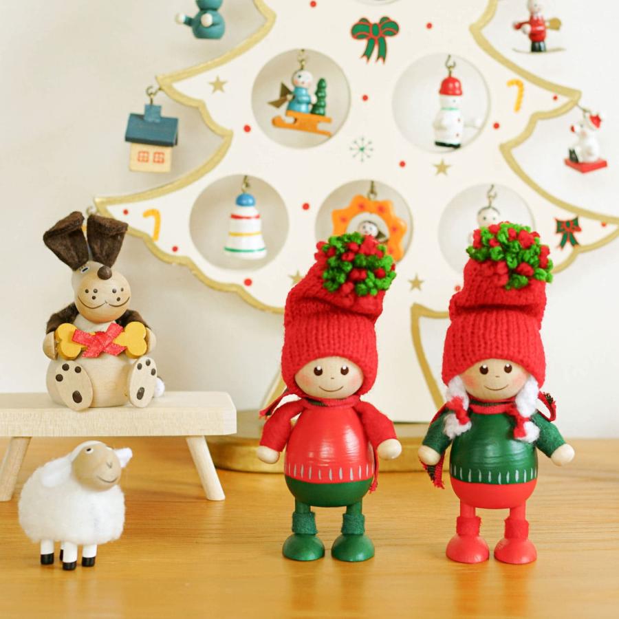 NORDIKA nisse ノルディカニッセ 2023 人形 ツインズ 赤いセーターのふとっちょ男の子 クリスマス オブジェ 飾り 木製 北欧 ギフト プレゼント 置物 NRD120770 | ブランド登録なし | 06