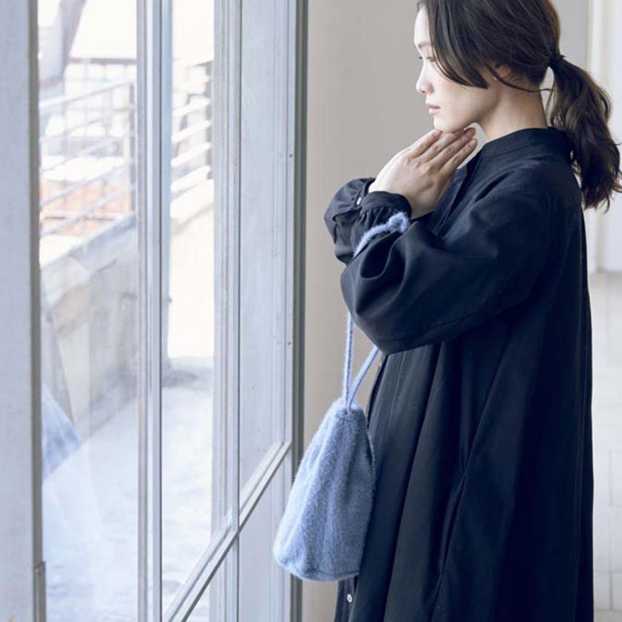 巾着バッグ レディース 秋冬 odds MOHAIR POUCH オッズ モヘアポーチ ミニバッグ 小さめ 可愛い おしゃれ ブラック グレー サックス | Odds | 15