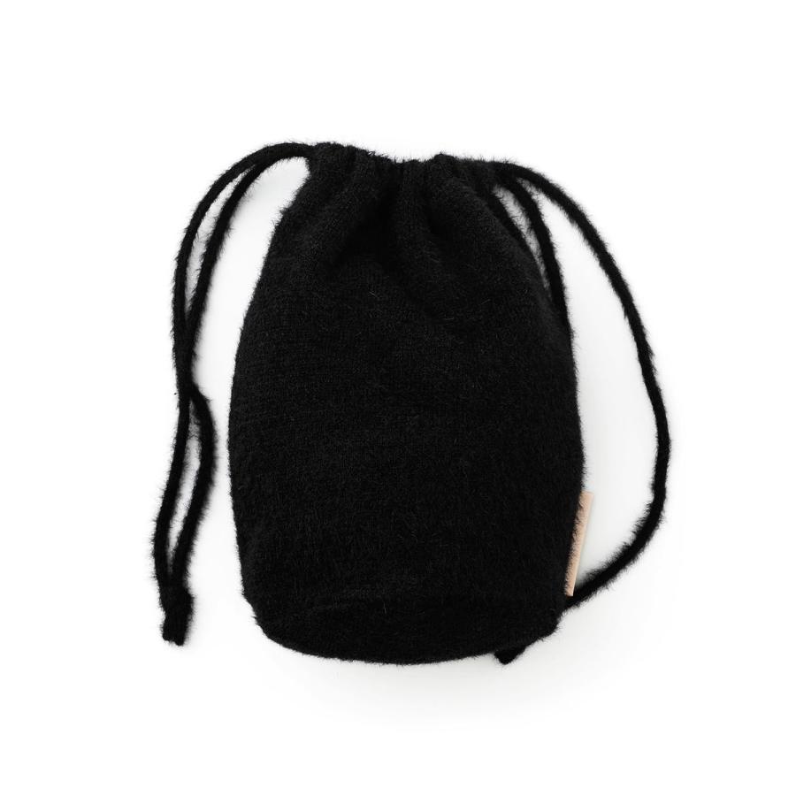 巾着バッグ レディース 秋冬 odds MOHAIR POUCH オッズ モヘアポーチ ミニバッグ 小さめ 可愛い おしゃれ ブラック グレー サックス | Odds | 05