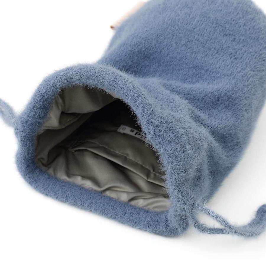 巾着バッグ レディース 秋冬 odds MOHAIR POUCH オッズ モヘアポーチ ミニバッグ 小さめ 可愛い おしゃれ ブラック グレー サックス | Odds | 06