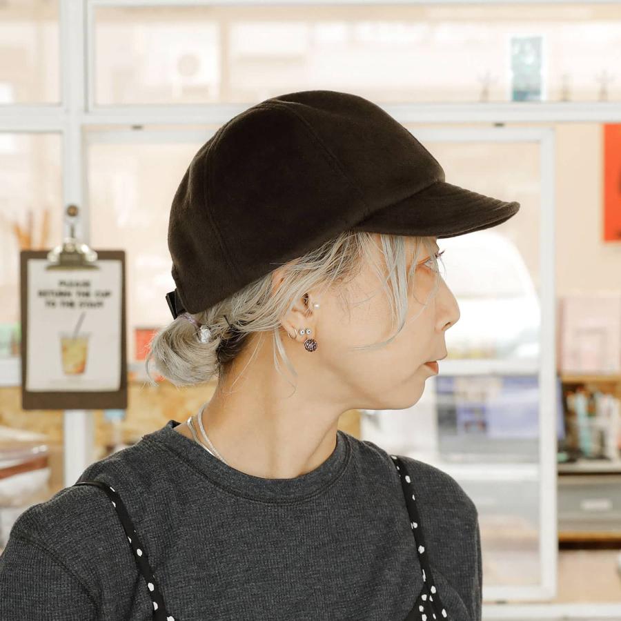 キャップ メンズ レディース 秋冬 帽子 防寒 halo commodity Nap Smooth Cap ハロ コモディティー ナップスムースキャップ サイズ調整可 暖かい 無地 シンプル | halo commodity | 13