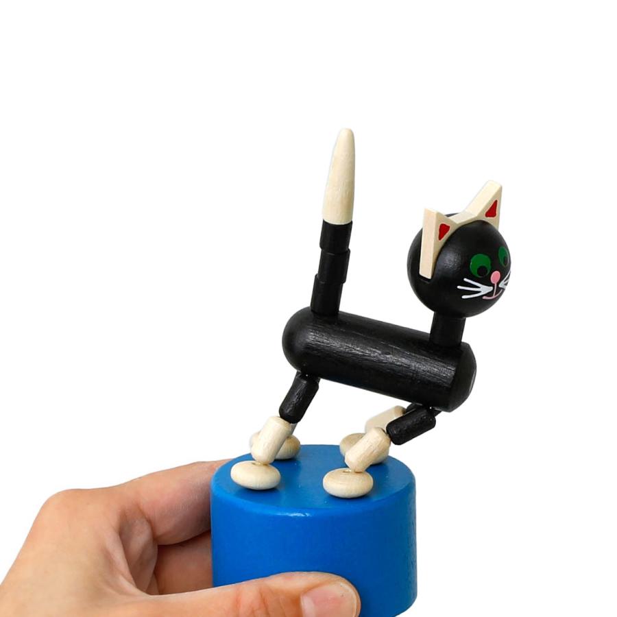 プッシュトイ DETOA WOODEN PUSH UP TOY BLACK CAT デトア ブラックキャット 木製 おもちゃ 玩具 こども 子ども ネコ 猫 置物 人形 オブジェ インテリア | ブランド登録なし | 04