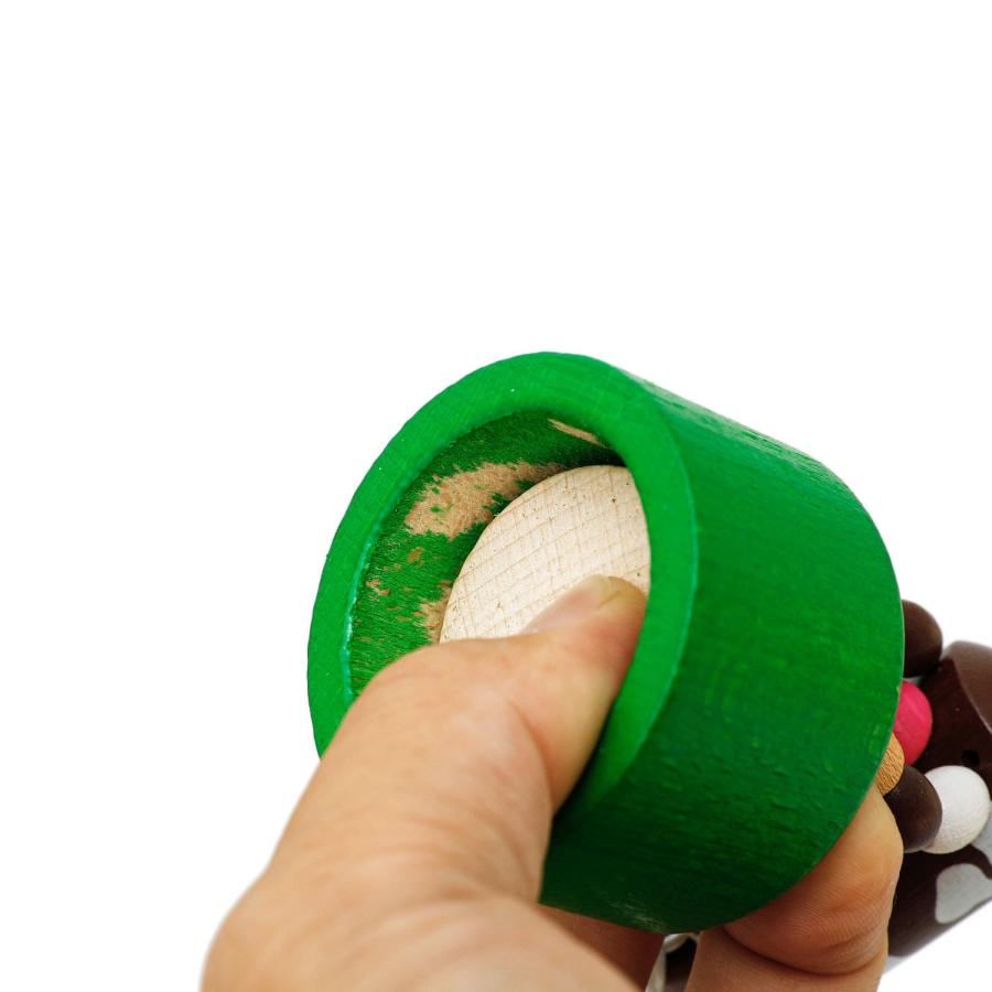 プッシュトイ DETOA WOODEN PUSH UP TOY BLUE ELEPHANT デトア