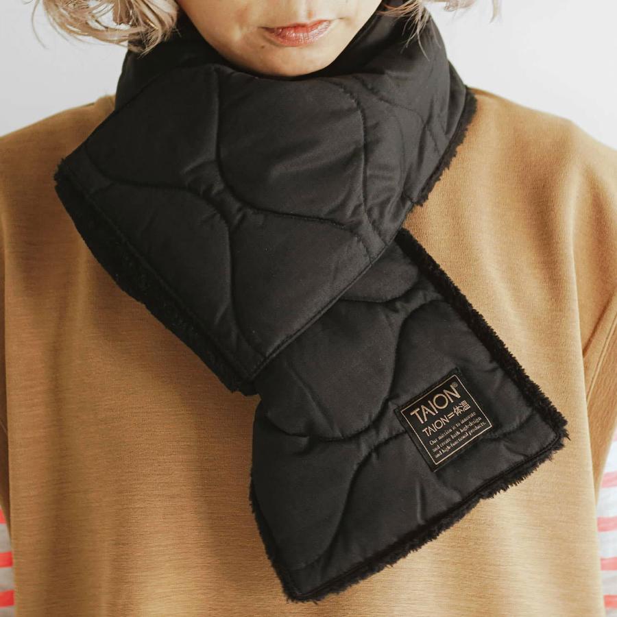 マフラー ユニセックス TAION タイオン ミリタリー リバーシブル ダウンマフラー R201ML-1 メンズ レディース 男女兼用 ボア ネックウォーマー 秋 冬 軽量 | TAION | 13