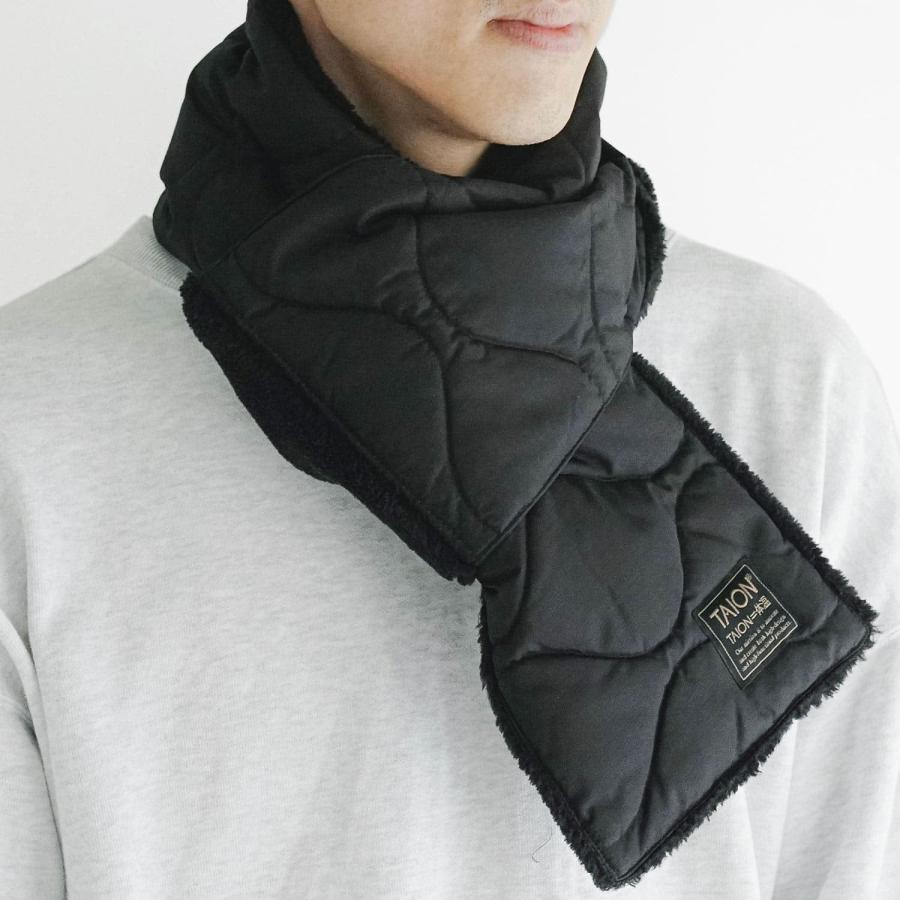 マフラー ユニセックス TAION タイオン ミリタリー リバーシブル ダウンマフラー R201ML-1 メンズ レディース 男女兼用 ボア ネックウォーマー 秋 冬 軽量 | TAION | 14