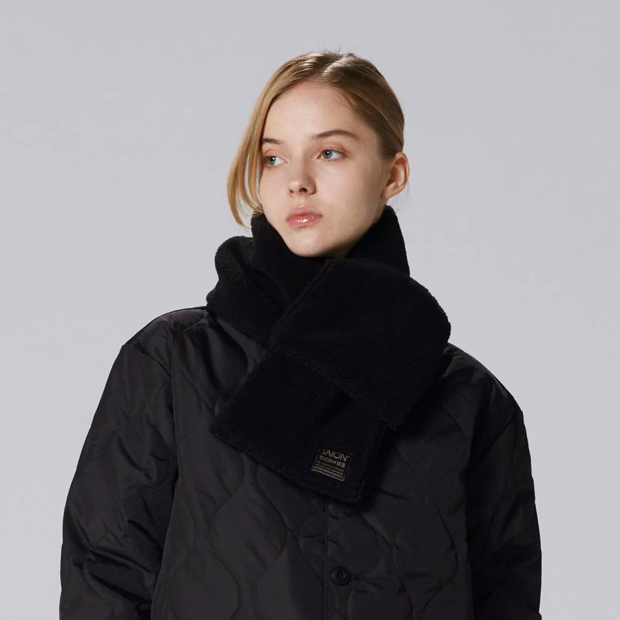 マフラー ユニセックス TAION タイオン ミリタリー リバーシブル ダウンマフラー R201ML-1 メンズ レディース 男女兼用 ボア ネックウォーマー 秋 冬 軽量 | TAION | 18