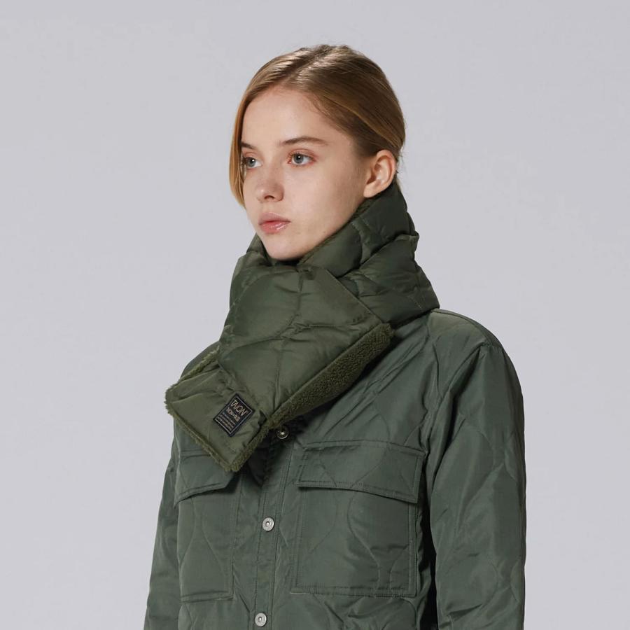 マフラー ユニセックス TAION タイオン ミリタリー リバーシブル ダウンマフラー R201ML-1 メンズ レディース 男女兼用 ボア ネックウォーマー 秋 冬 軽量 | TAION | 22