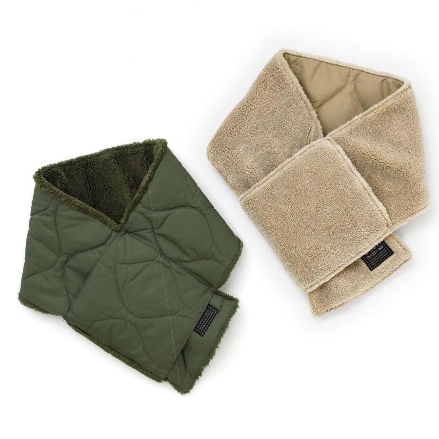 マフラー ユニセックス TAION タイオン ミリタリー リバーシブル ダウンマフラー R201ML-1 メンズ レディース 男女兼用 ボア ネックウォーマー 秋 冬 軽量 | TAION | 05