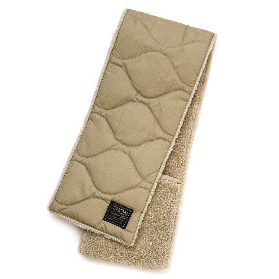 マフラー ユニセックス TAION タイオン ミリタリー リバーシブル ダウンマフラー R201ML-1 メンズ レディース 男女兼用 ボア ネックウォーマー 秋 冬 軽量 | TAION | 06