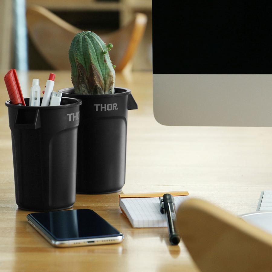 ペン立て ペンスタンド THOR Mini Round Container DC ソー ミニラウンドコンテナ ディーシー 小物入れ 収納ケース 卓上 フタ付きプランター ゴミ箱 デスク整理 | THOR | 12