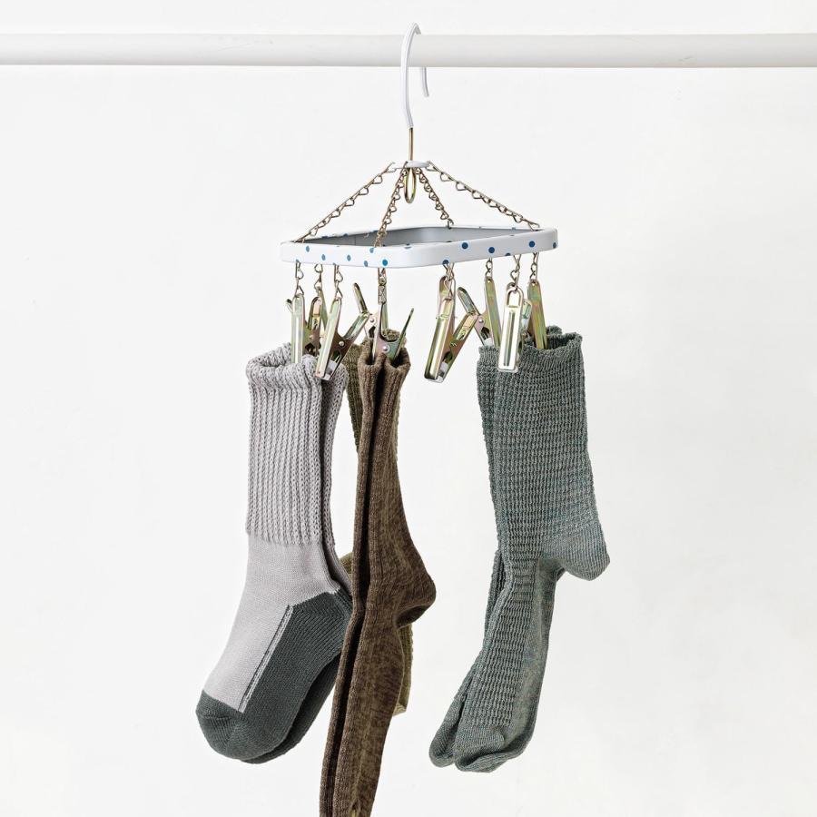 ピンチハンガー ステンレス ピンチ10個 松野屋 水玉ピンチハンガー角 ミニ 洗濯ハンガー 洗濯ピンチ 物干しハンガー 洗濯ばさみ 角ハンガー 錆びにくい | 