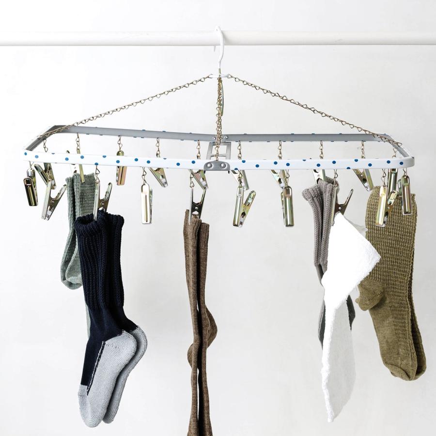 ピンチハンガー ステンレス  ピンチ20個 松野屋 水玉ピンチハンガー角 M 洗濯ハンガー 洗濯ピンチ 物干しハンガー 洗濯ばさみ 角ハンガー 錆びにくい | 