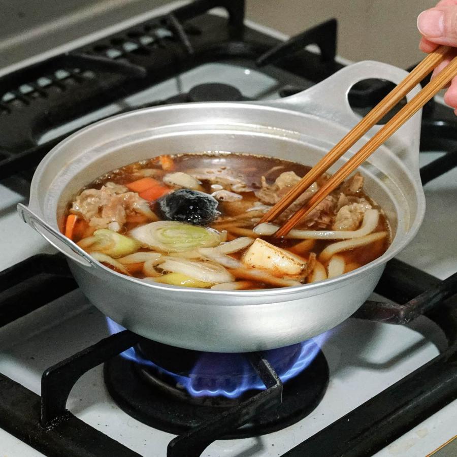 両手鍋 18cm 松野屋 アルマイト寄せ鍋18cm 日本製 卓上 アルミ 鍋