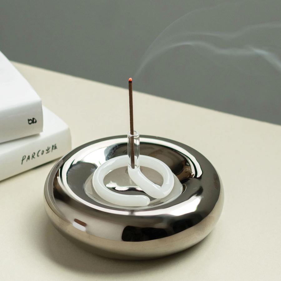 お香立て amabro TWO TONE アマブロ インセンスホルダー ガラス インセンススタンド かわいい おしゃれ シンプル スティック ショート ロング ギフト プレゼント | amabro | 16