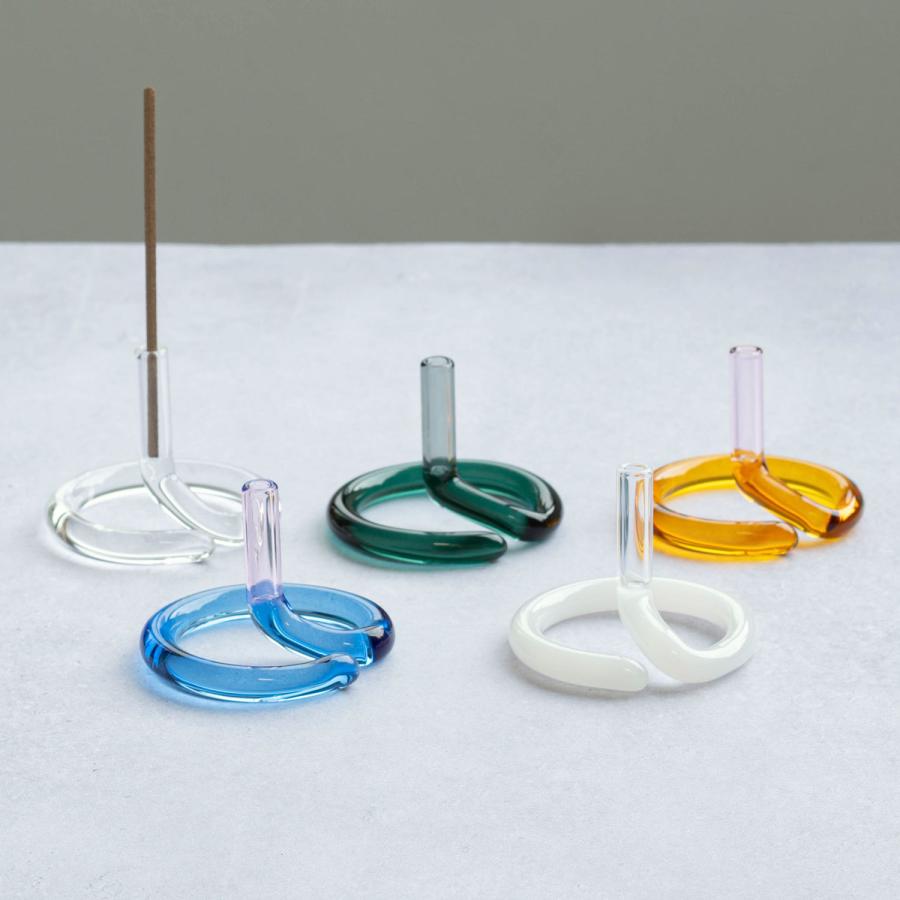 お香立て amabro TWO TONE アマブロ インセンスホルダー ガラス インセンススタンド かわいい おしゃれ シンプル スティック ショート ロング ギフト プレゼント | amabro | 12