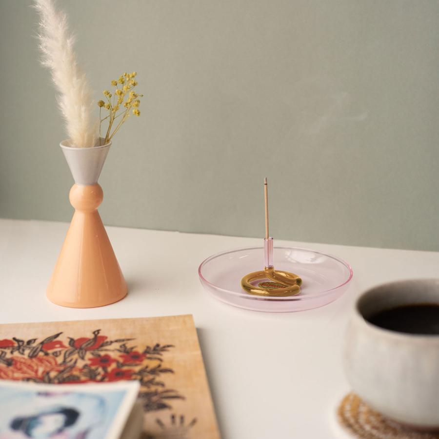 お香立て amabro TWO TONE アマブロ インセンスホルダー ガラス インセンススタンド かわいい おしゃれ シンプル スティック ショート ロング ギフト プレゼント | amabro | 23