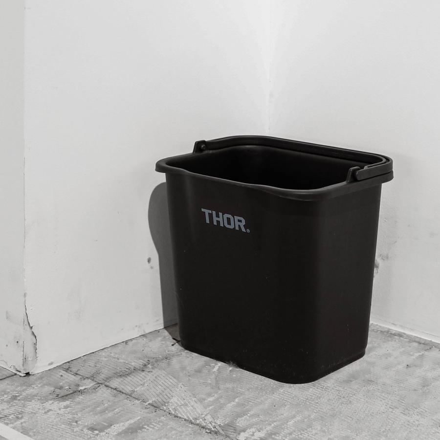角型 バケツ THOR ソー Quadrate Bucket DC クアッドレイトバケツ DC 4.7L バケツ 四角  目盛り 掃除 収納 ゴミ箱 ごみ箱 取手付き ハンドル付き 洗車 | THOR | 13