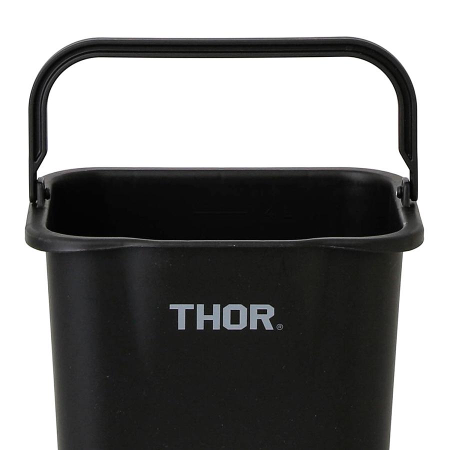 角型 バケツ THOR ソー Quadrate Bucket DC クアッドレイトバケツ DC 4.7L バケツ 四角  目盛り 掃除 収納 ゴミ箱 ごみ箱 取手付き ハンドル付き 洗車 | THOR | 04
