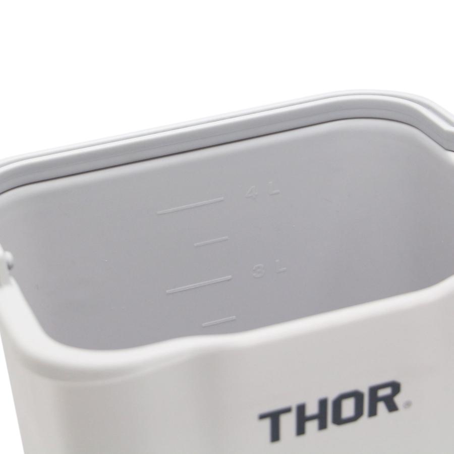 角型 バケツ THOR ソー Quadrate Bucket DC クアッドレイトバケツ DC 4.7L バケツ 四角  目盛り 掃除 収納 ゴミ箱 ごみ箱 取手付き ハンドル付き 洗車 | THOR | 05
